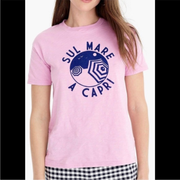 J. CREW “Sul Mare a Capri” T-Shirt / Size Small - Picture 2 of 5